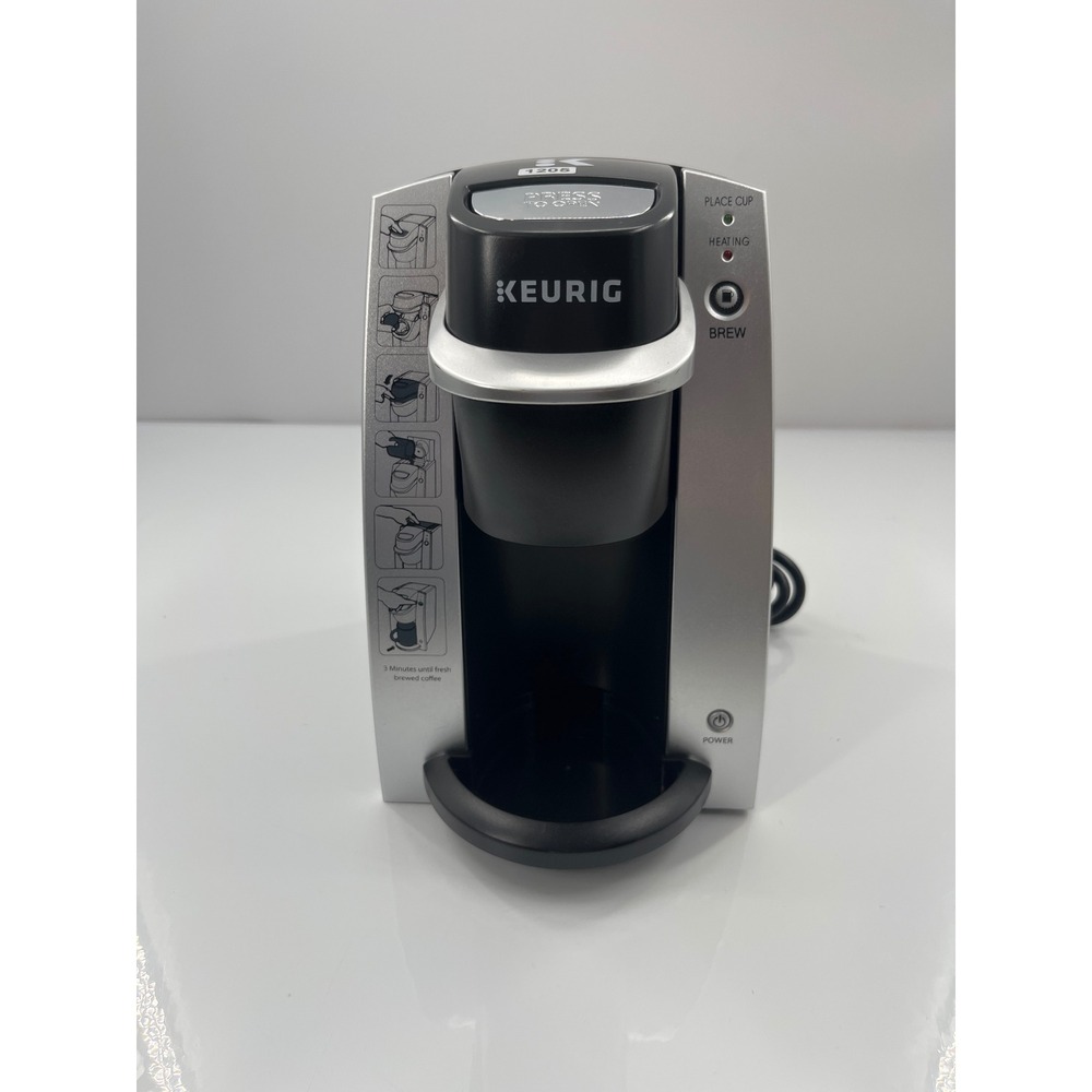 Keurig K-Cup Single Serve Coffee Maker Silver Black Compact Brewer K130